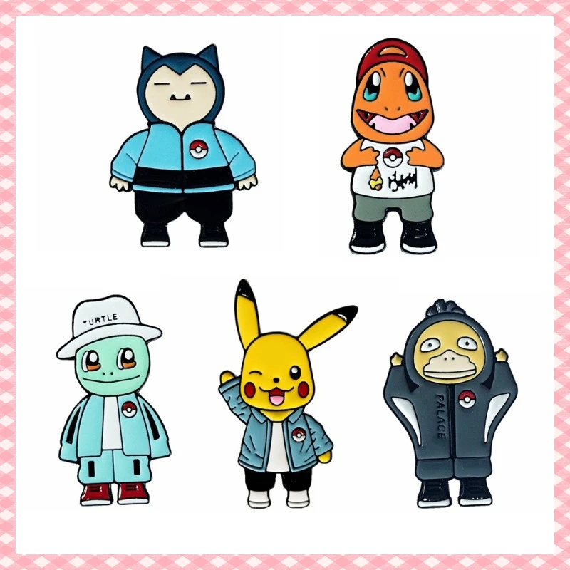

New Pokémon Brooch Cartoon Anime Peripheral Pokémon Pikachu Charmander Squirtle Duck Duck Badge Best Birthday Gift Collection