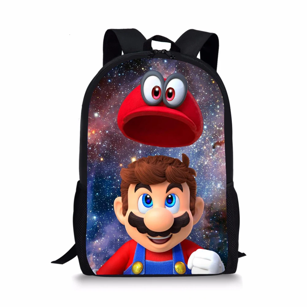 Super-Mario-Print Printing Backpack for Kid Shoulders Bag Fashion School Bag for Teenage Girl Children Travel Plecaki Szkolne