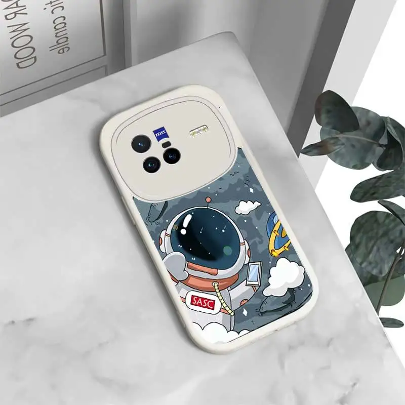 

For Vivo X80 Pro Mobile Phone Case for Vivo X80pro New Lambskin Silicone Leather Grain Protective Anti Drop Lens Cover