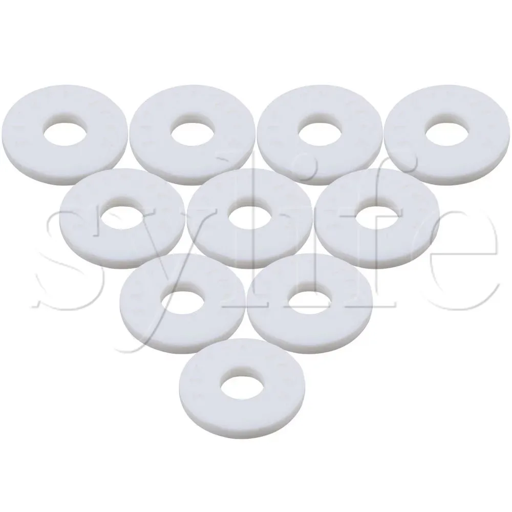 

10x 25x3mm Silica Gel Guitar Savers Premium Strap Lock 9mm Hole Dia White