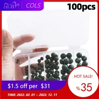100pcsbox soft rubber beads 4mm6mm8mm10mm carp coarse fishing beads tackle float rig making accessories fishing tools