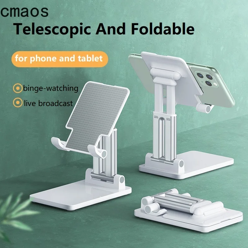 cmaos universal desktop mobile phone holder stand for iphone ipad adjustable tablet foldable table cell phone desk stand holder free global shipping