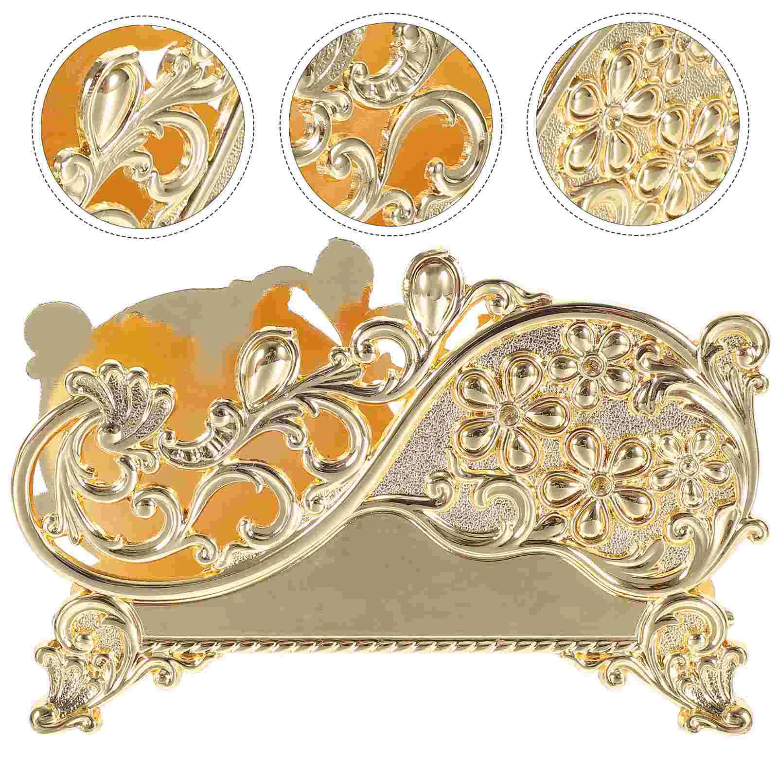 

European Style Napkin Holder Metal Party Paper Towel Standing Dinner Table Restaurant Tissue Dining Organizer