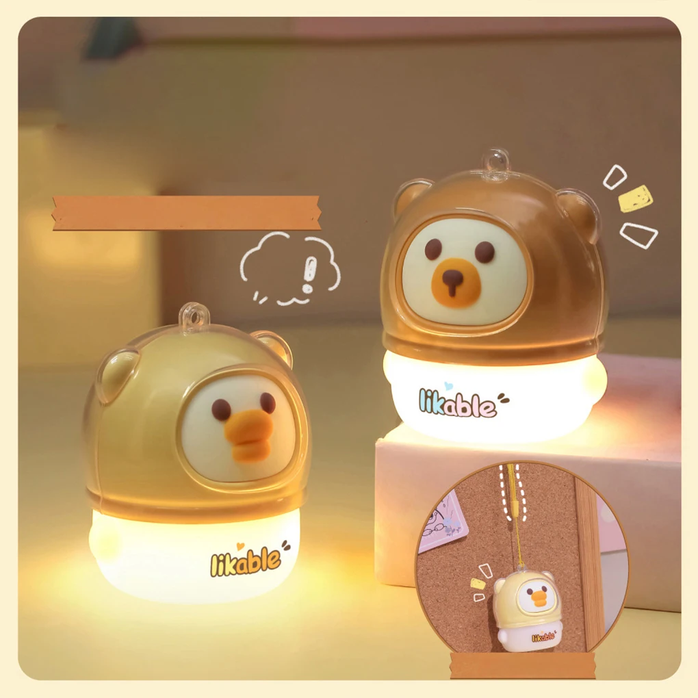 

Портативная и безопасная перезаряжаемая лампа для детской комнаты, автоматическое отключение, розовая свиная веревка