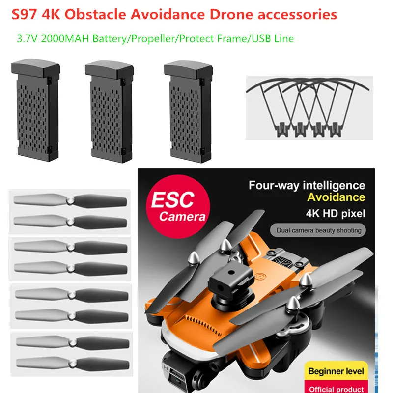 

Каркас пропеллера для E99 Pro2 4K RC drone, 3,7 в, 1800 мАч, запасные части для дрона E99 PRO2 RC, аксессуары для дрона E99 Pro2, батарея