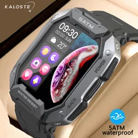 New Smartwatch 2022 KALSOTE Rugged Outdoor Smart Watch Blood Pressure 5ATM IP68 Waterproof Bluetooth Men  Smartwatch For Android