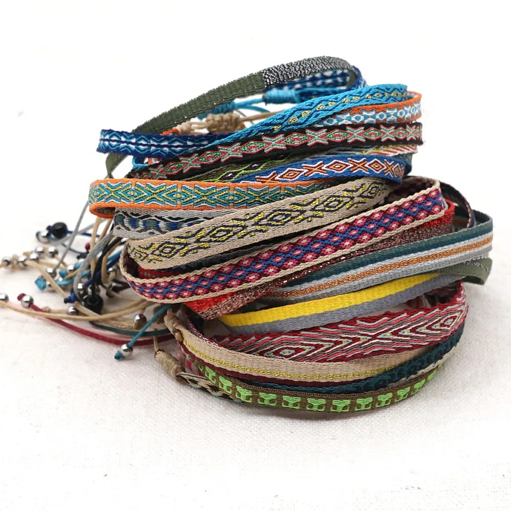 

Boho Colorful Woven Rope String Bracelet Yoga Handmade Chic Webbing Friendship Bracelets for Men Women Child Lucky Jewelry