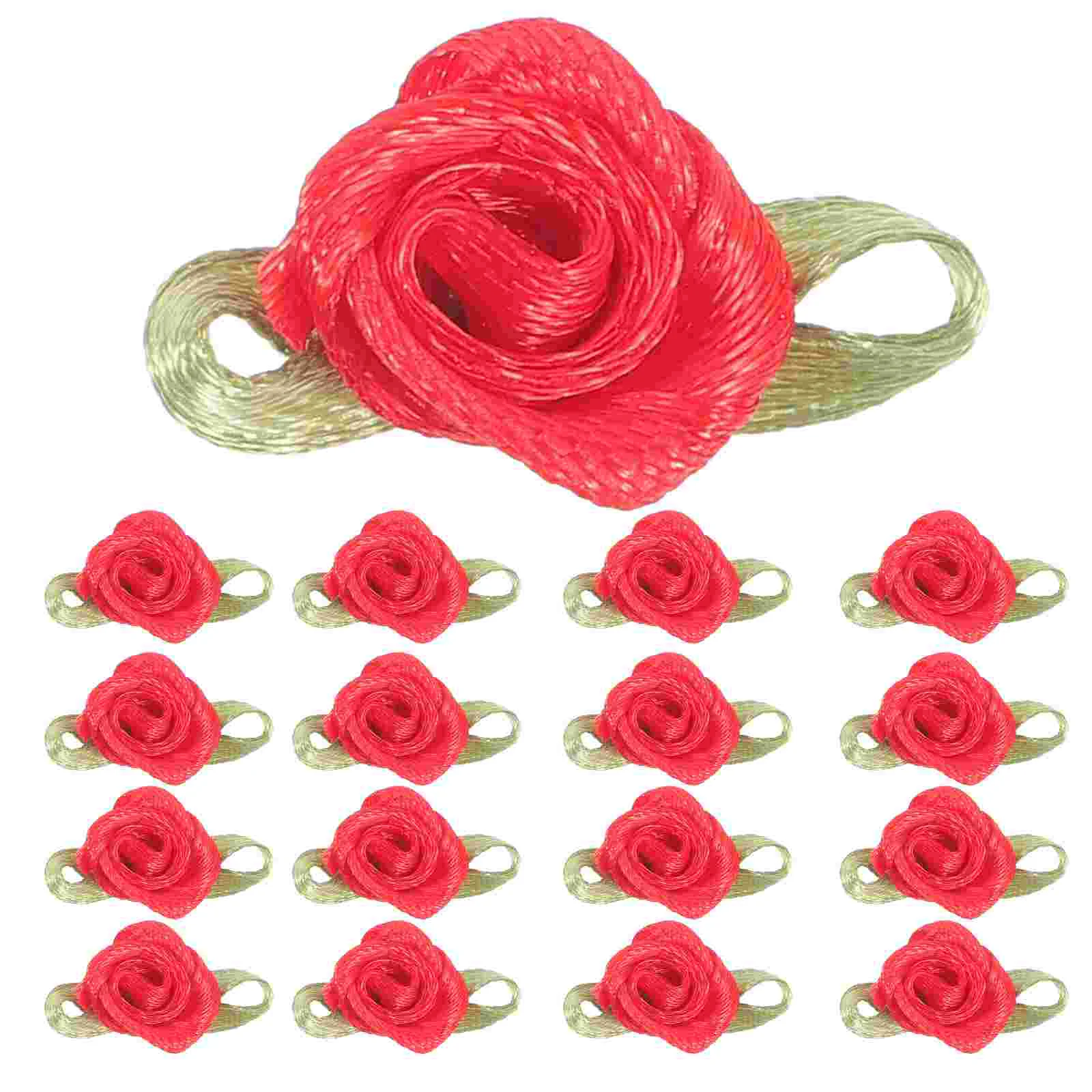 

100 Pcs Crafts Kids Bow Tie Flower Decor DIY Decors Artificial Clothes Accessories Clothing Fabric Mini Roses Child