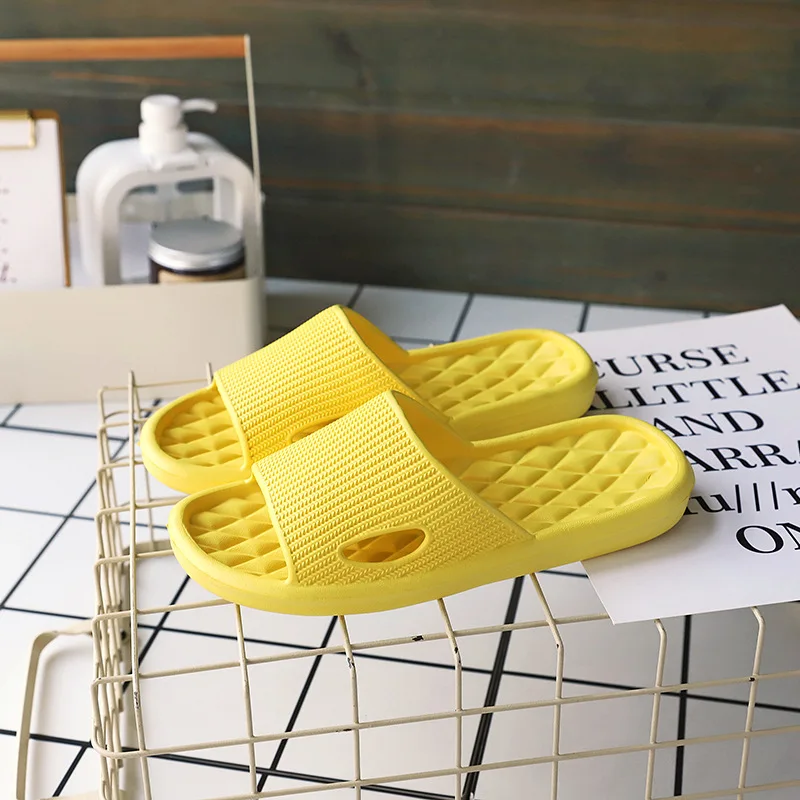 Non-Slip Slippers Men Women Indoor Home Slides Bathroom Waterproof Shoes Soft Bottom Outer Wear Sandals