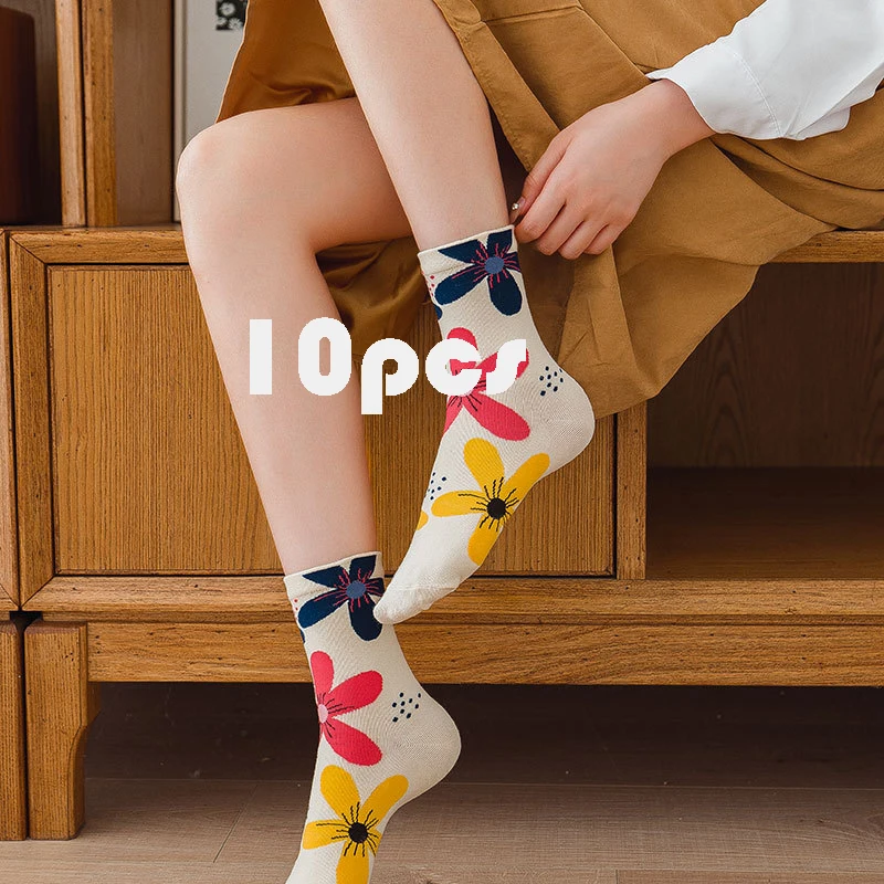 

Funny Pop Socket Halloween Lolita 2022 New Socks Women's Middle Tube Socks Korea Dongdaemun Mori Flower Japanese Cartoon Cute