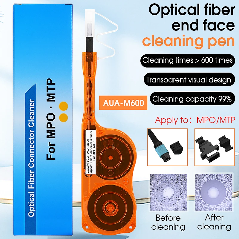 COMPTYCO AUA-M600 Optical Fiber Connector Cleaner For MPO&MTP , Optical Fiber End Face Cleaning Pen Apply to MPO/MTP
