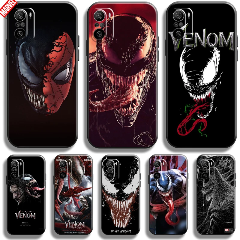 

Venom Marvel For Xiaomi Redmi K40 K40 Pro K40 Gaming Phone Case Soft Silicon Coque Cover Black Funda Captain America Comics