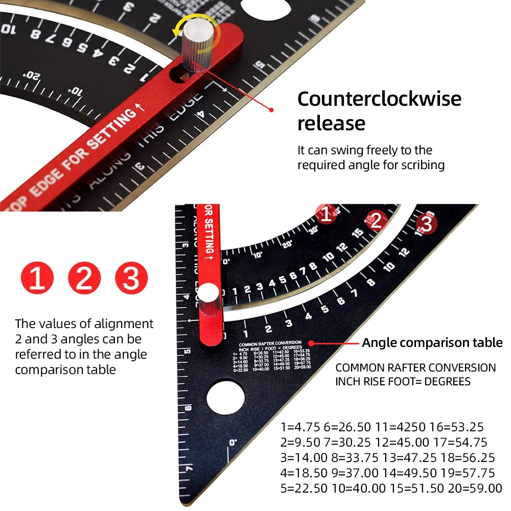 Квадратная линейка SuSuMu из алюминиевого сплава для столярных работ |