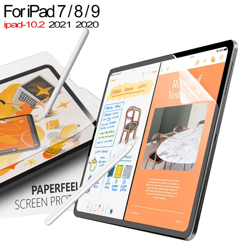 

KPAY Paperlike Screen Protector for iPad 7 8 9 accessoire 8th 9th Matte Soft Glass iPad 10.2 ipad10.2 2020 2021 Lamina ipad10.2