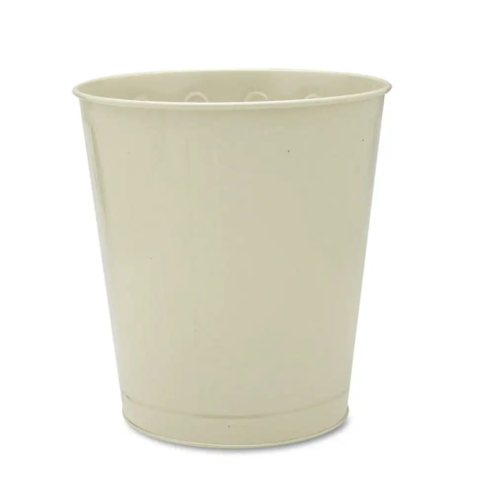 

Commercial FGWB26AL 6.5 Gallon Round Steel Fire-Safe Wastebasket - Almond