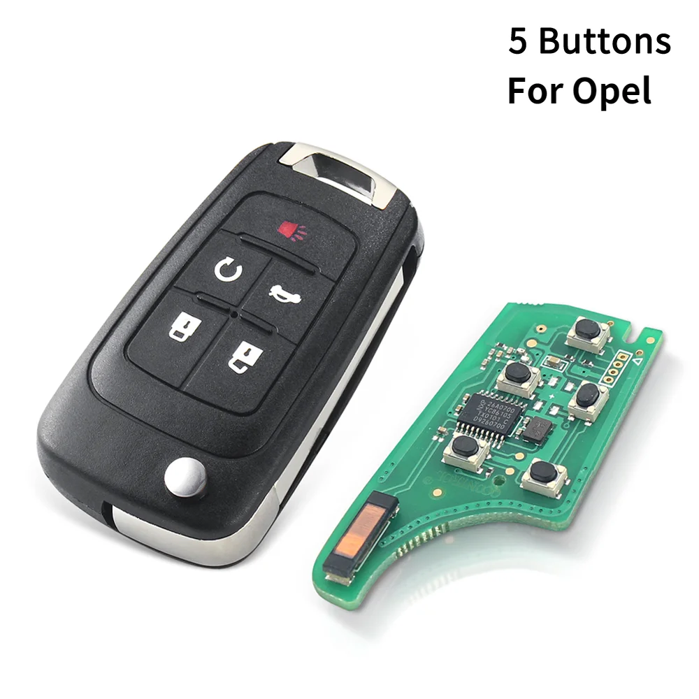 

Автомобильный Ключ-пульт DIY KEYYOU Для OPEL VAUXHALL Astra J Corsa E Insignia Zafira C 2009-2016, 315/433 МГц, Чип ID46