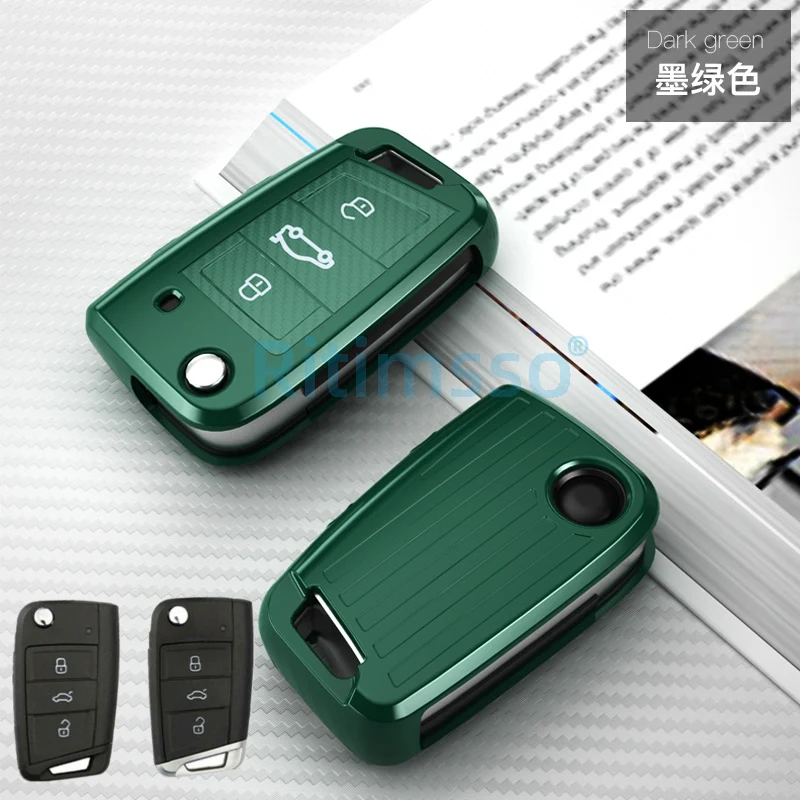 Чехол для автомобильного ключа Tpu для VW Golf 7 T-cross POLO T-Roc Skoda Octavia A7 Fabia Leon Rapid Karoq SEAT Ateca Ibiza Toledo.