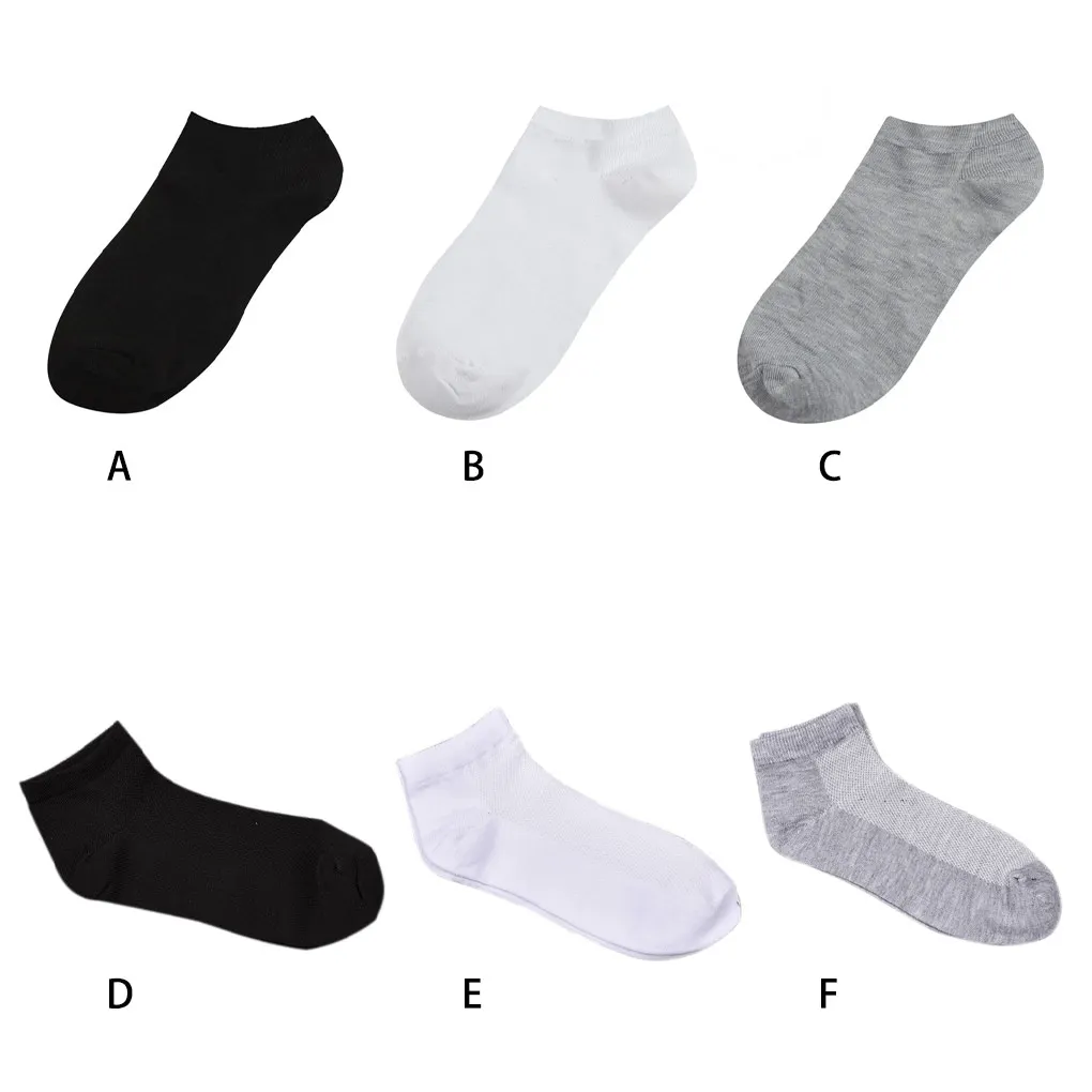 

1 Pair Men Socks Breathable Comfortable Casual Sports Anti-slip Boys Ankle Sock Cotton Blend Spring Autumn Black