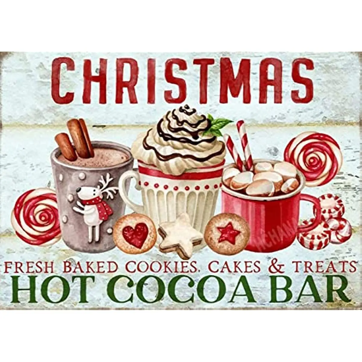 

Christmas Hot Cocoa Bar Christmas Retro Ski Warning Signs Christmas Decorations Snowman Ski Signs Winter Snowflakes