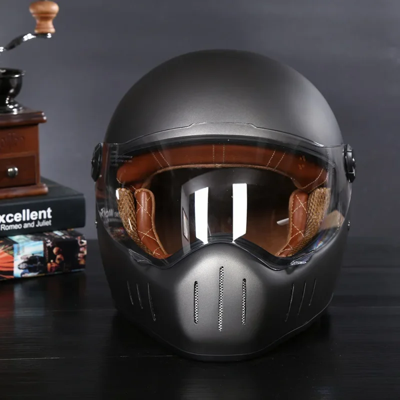 Классический мотоциклетный шлем на все лицо в стиле ретро индивидуальный Halley для