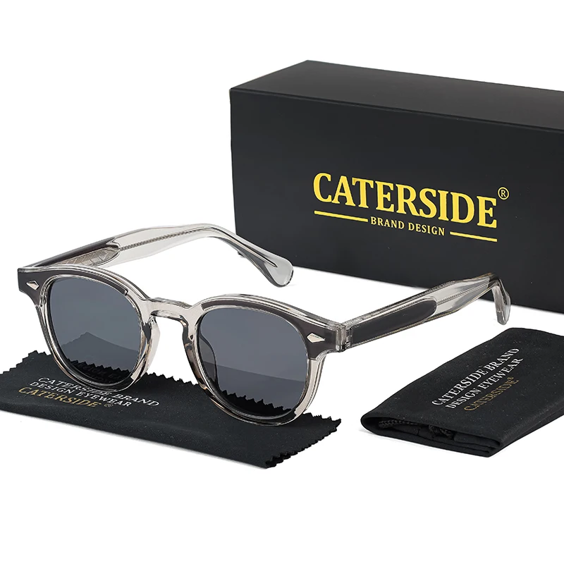 CATERSIDE Ретро модные круглые солнцезащитные очки мужские брендовые по