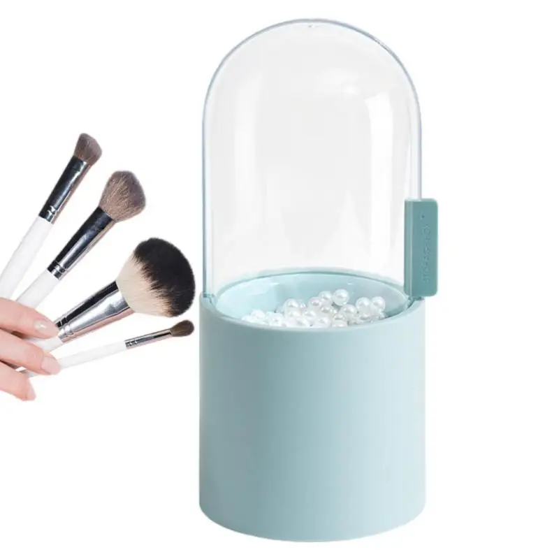 

Держатель для косметических кистей с крышкой, Женский пылезащитный органайзер для хранения косметики