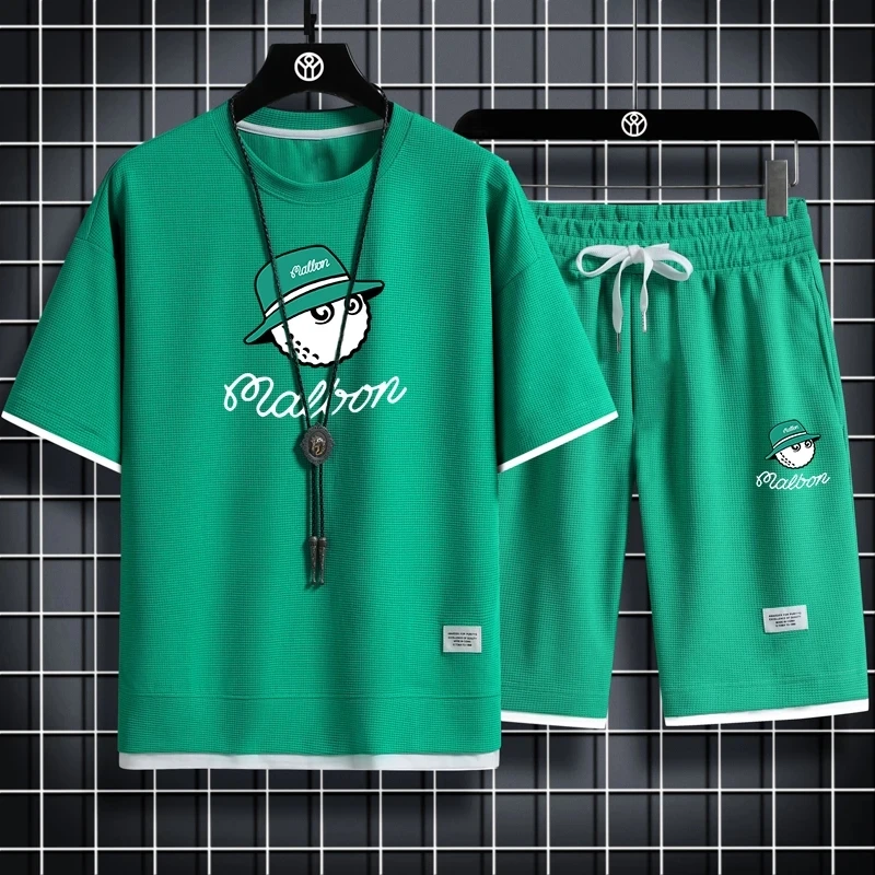 Golf Men's Sets Fashion Cotton Comfortable Tracksuit Women Short Sleeve T Shirts+Sport Shorts Suit Casual Clothing Joggers Sets