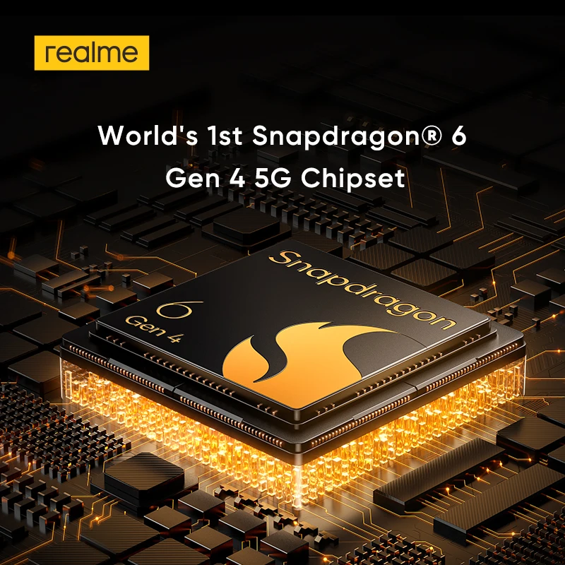 Фото [Новинка 2022 года] Смартфон Realme 14 5G Snapdragon ®   Чипсет 6, поколения 4, AMOLED-дисплей, 120 Гц, аккумулятор 6000 мАч, зарядка 45 Вт, NFC (бесплатный чехол)) №5