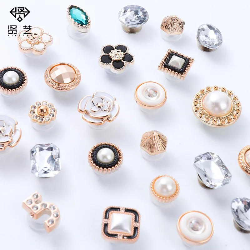 DIY Shoe Charms Diamond Metal Shoe Buckle Chain Croc Shoe Charms Shoe Chain Accessories Detachable Decorations Wholesale