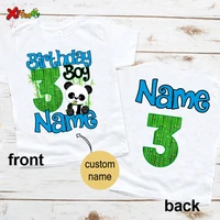 panda birthday shirt for boys girls first birthday shirt personalized name shirt summer clothes children funny gift tee fashion
