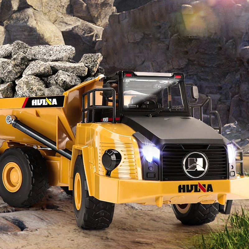 

Huina 1568 RC Dumper Remote Control Alloy Dump Truck Caterpillar Tractor 2.4ghz Model Engineering Vehicle Excavator Toy For Kid