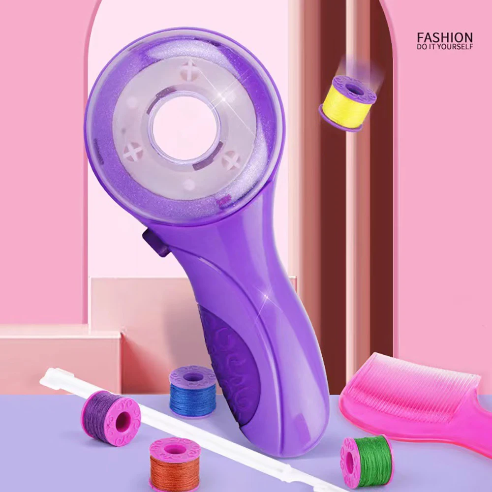 New Electric Magic Hair Knitting Device for Girls, Hair Tying Device for Children, Home Makeup Toys