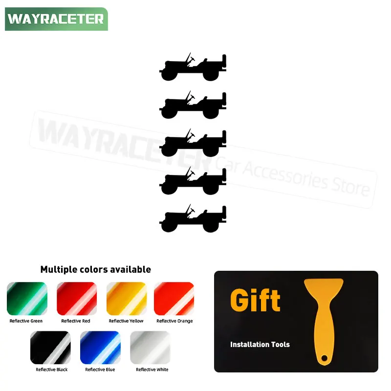 

Виниловая наклейка с графическим дизайном в стиле Willys Rubicon 1941 года для Jeep Wrangler, Gladiator, Renegade, Grand Cherokee, Compass