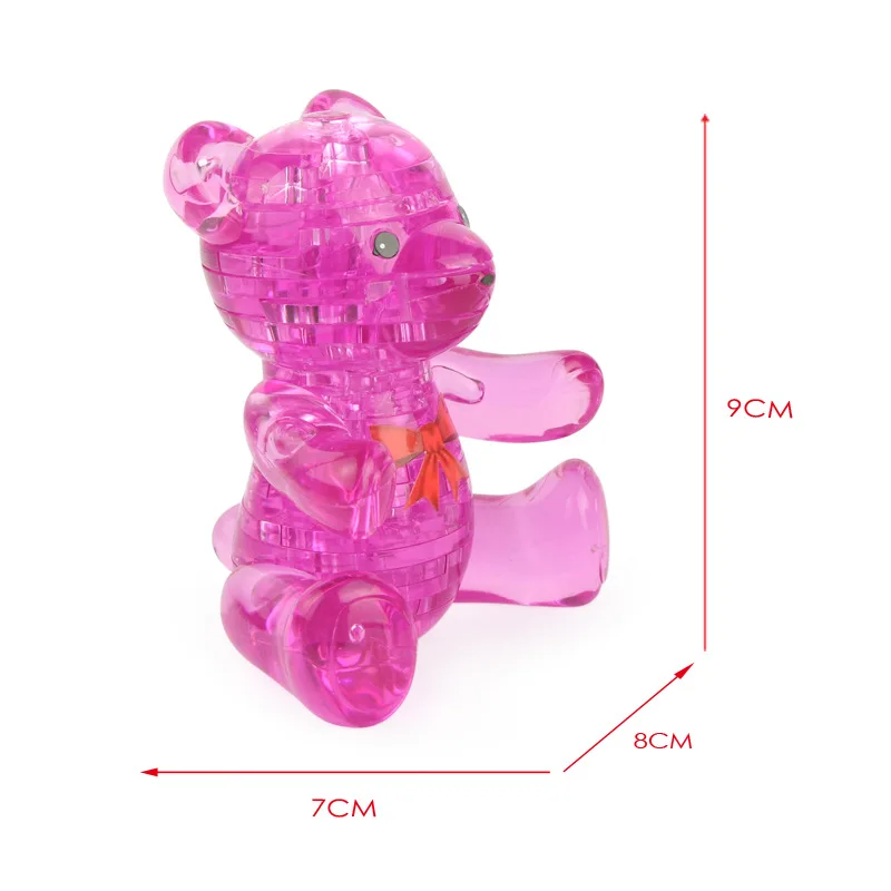 41pcs Diy 3d Bear Crystal Building Blocks Lovely Animal Assembly Jigsaw Educational For Children Toys Gift |