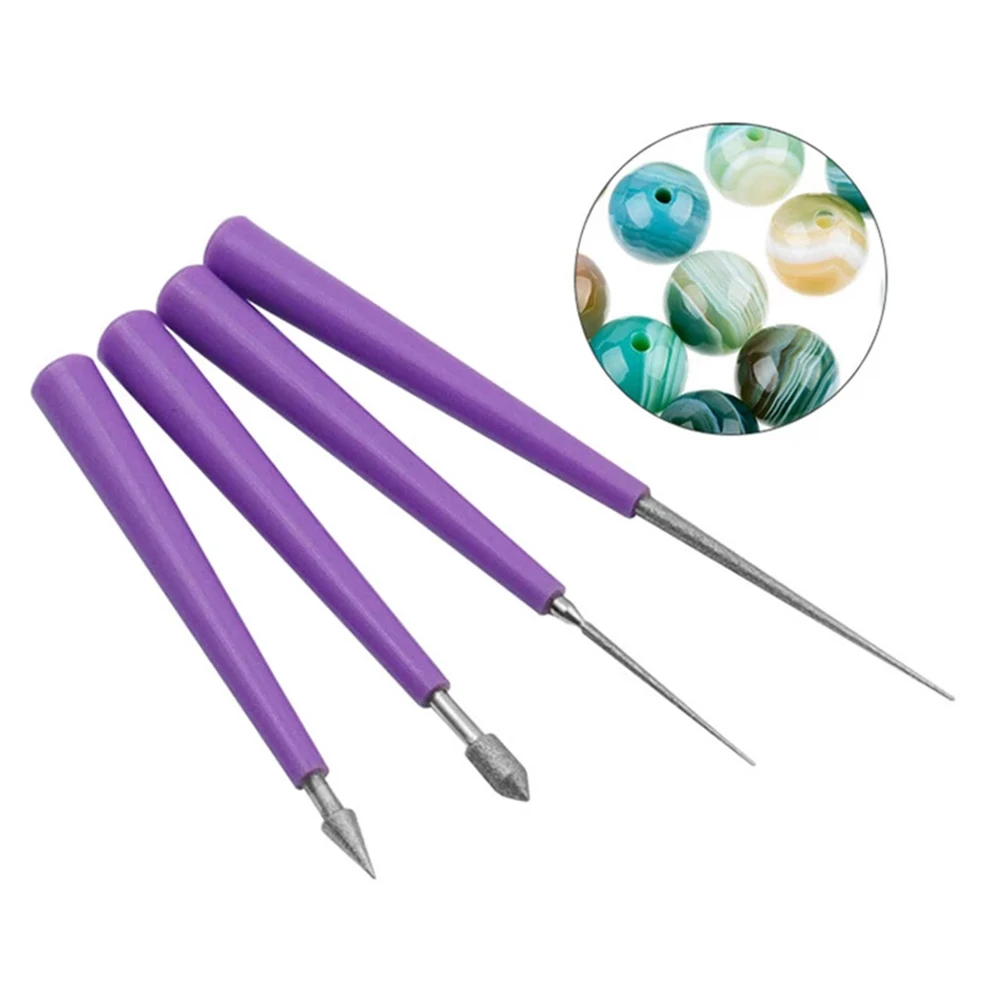 

4Pcs Diamond File Needle Set Wood Rasp Lapidary Ceramic Repair Tool Sharpening Grinding Carving Repair Cutting Files Kit
