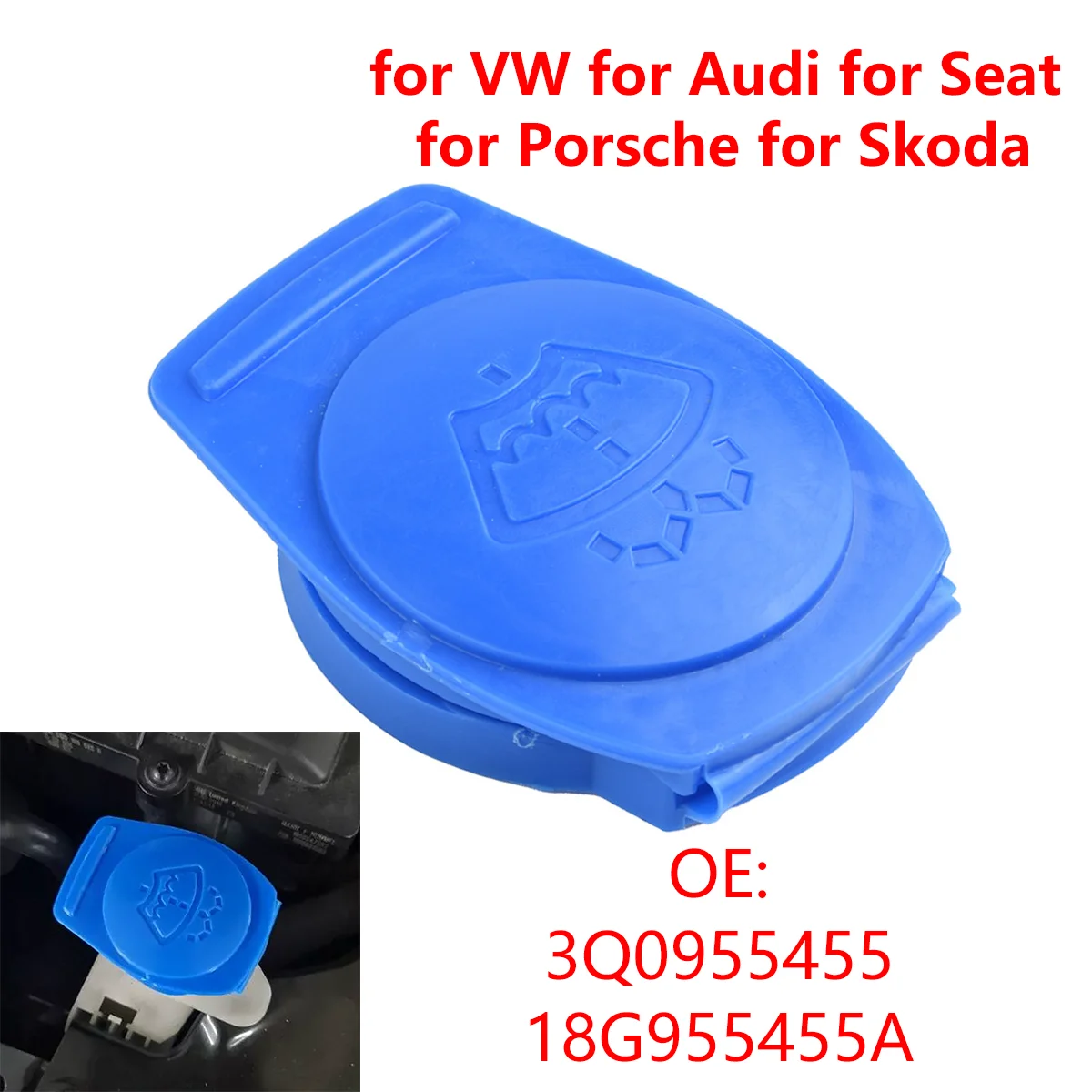 

3Q0955455 для Porsche Cayenne для VW, Audi, Seat для Skoda Octavia, крышка резервуара для жидкости омывателя лобового стекла автомобиля