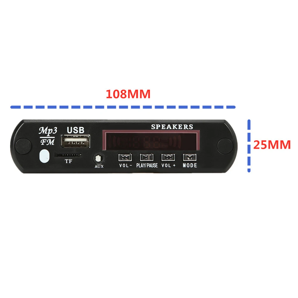 2*60Wamplifier MP3-декодер доска Bluetooth 5 0 автомобильный MP3-плеер TF USB рекордер аудио модуль