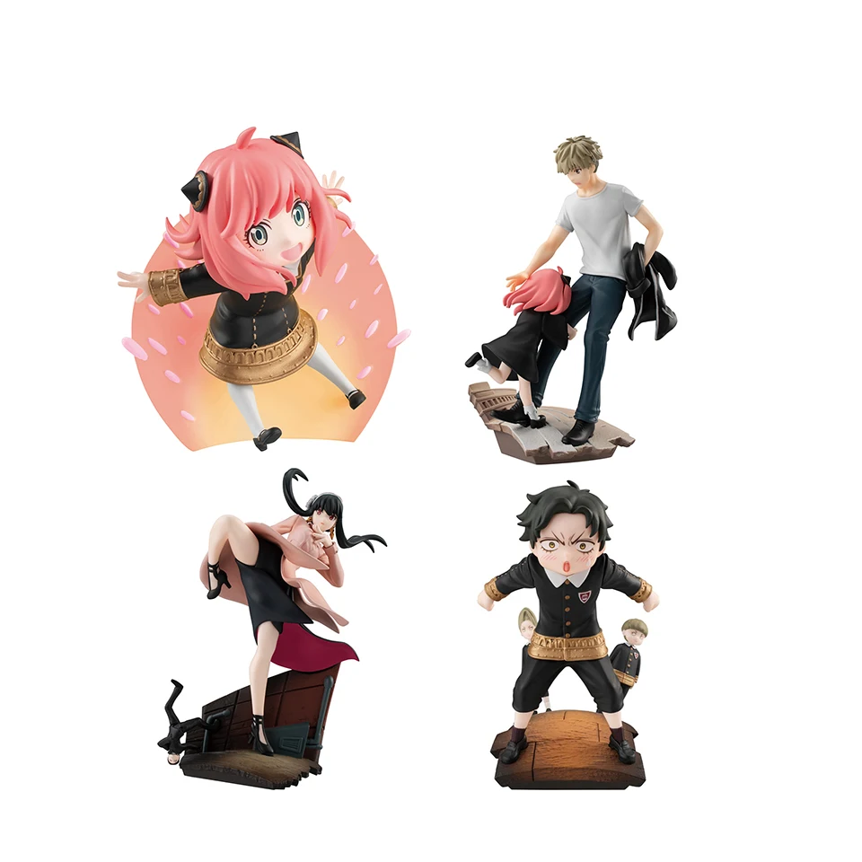 

Original Genuine MegaHouse MH Spy Family 4 Pieces A Set Gashapon Christmas Gifts For Children Wholesale