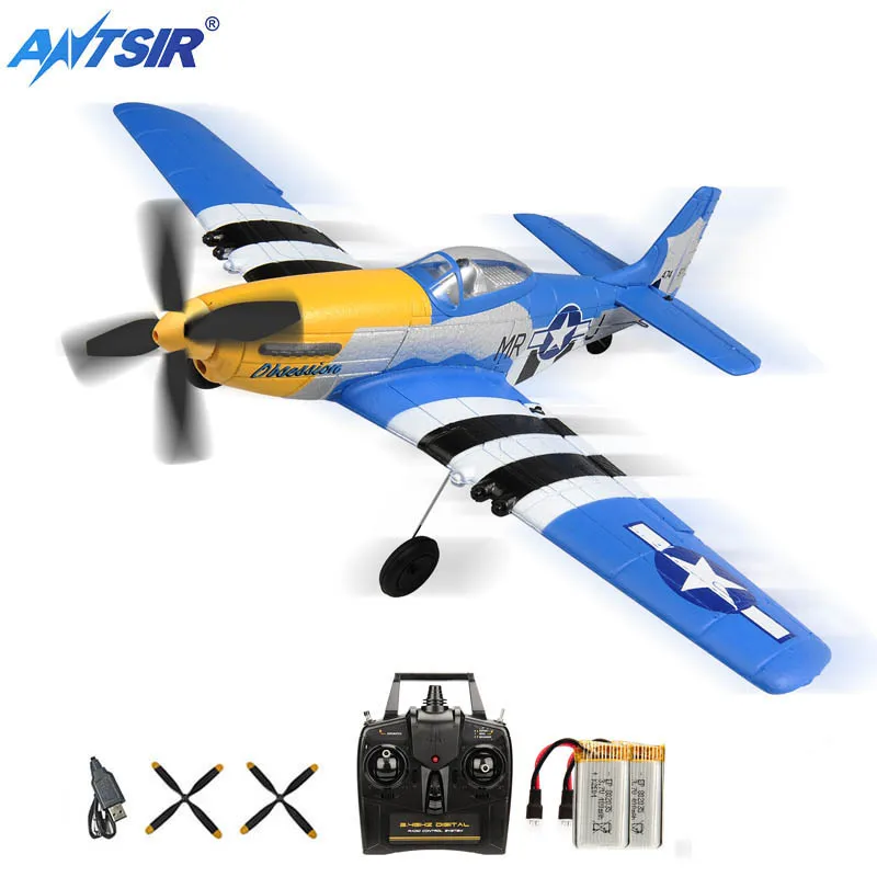 Самолет Радиоуправляемый P51 Mustang, 2,4 ГГц, 4 канала, 6 осей, 400 мм