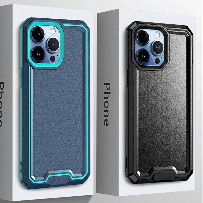 

Shockproof Transparent Armor Phone Case For iPhone 14 13 12 11 Pro Max XS Max XR X 14 Plus Clear Silicone Bumper Acrylic Cover