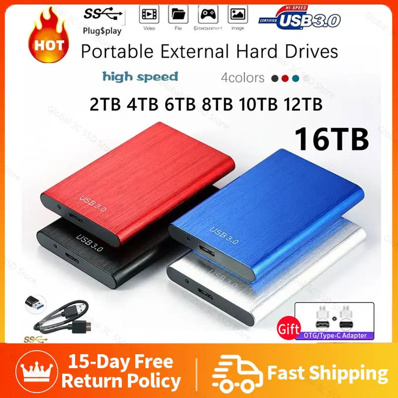 

128TB Usb3.1 Super Large Capacity External Hard Disk Drive 2.5 Inch SSD Computer Accessories SATA Disco duro storage Device
