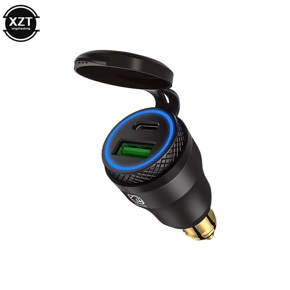 

Универсальное USB-зарядное устройство 30 Вт PD Type-C QC 3.0, адаптер быстрого зарядного устройства, водонепроницаемый для гнезда Hella DIN/мотоциклов BMW Ducati Triumph