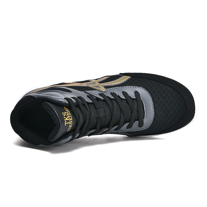 Unisex Authentic Wrestling Shoes For Men Training Shoes Outsole Lace Up Boots Sneakers Professional Boxing Shoes