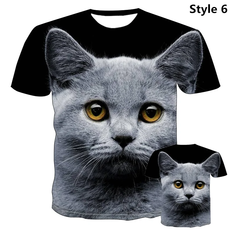 

New Fashion Cool T-shirt Men/Women 3d Cat Printed T Shirt Short Sleeve Summer Tops Tees T Shirt for Men Tops