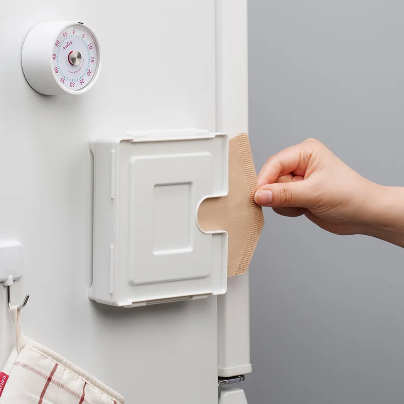 

1Pcs Japanese Style Empty Box for Household Hand-brewed Dustproof Storage Box for Coffee Filter Paper Plastic Kitchen Supplies