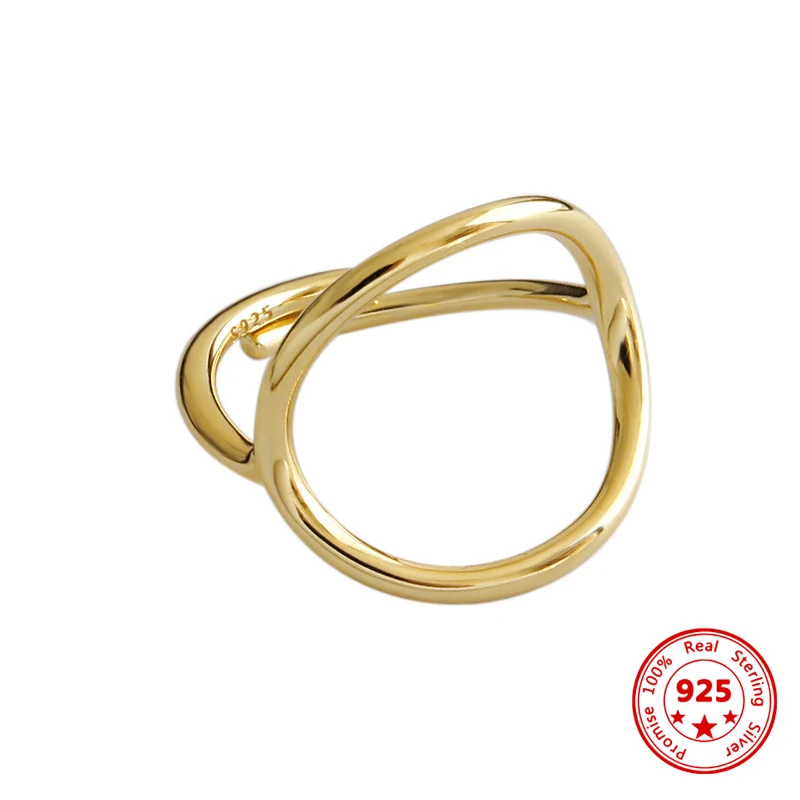 

Special Price New Design 925 Sterling Silver Hollow Shape Opening Female Ring Fashion Trend Wild Simple Style Women's Jewelry
