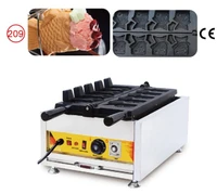 5 pcs commerial ice cream waffle making machine korean popular taiyaki machine open mouth snack waffle makers cooking appliance