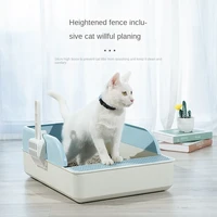 cat litter box cats toilettes pet large semi closed plastic litter basin wc pets toilet cat toilet training kit
