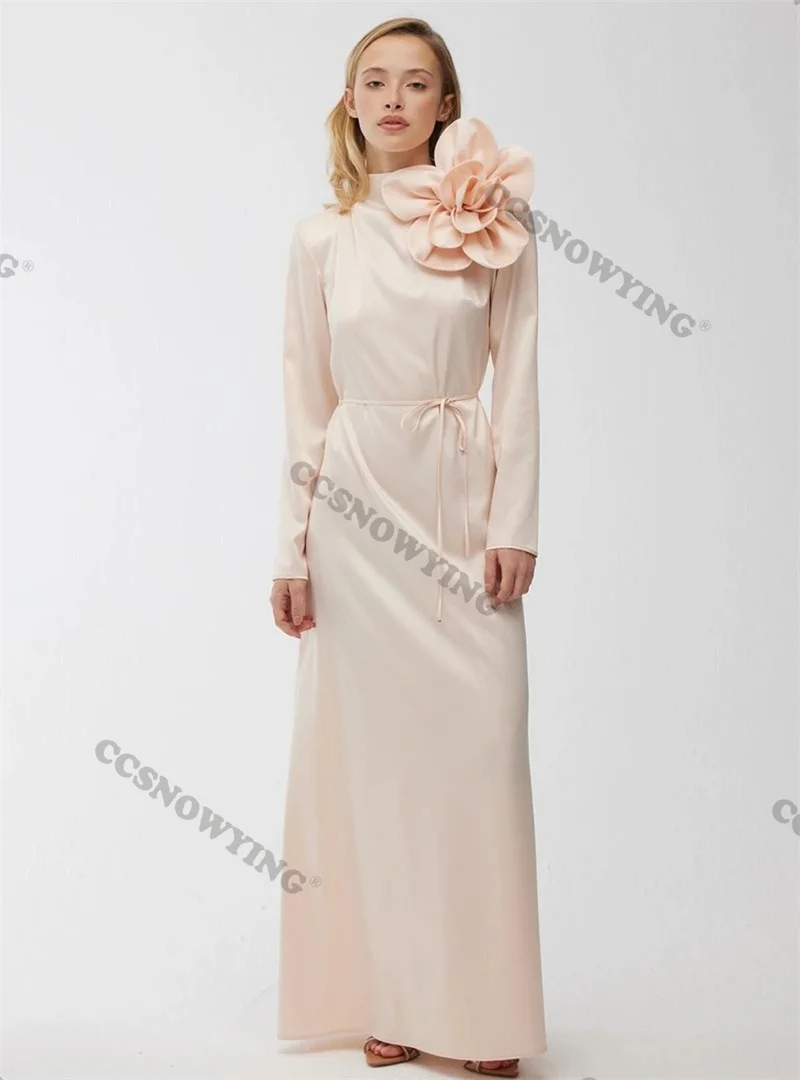 

Женское вечернее платье с длинным рукавом, длинным рукавом и цветочным принтом