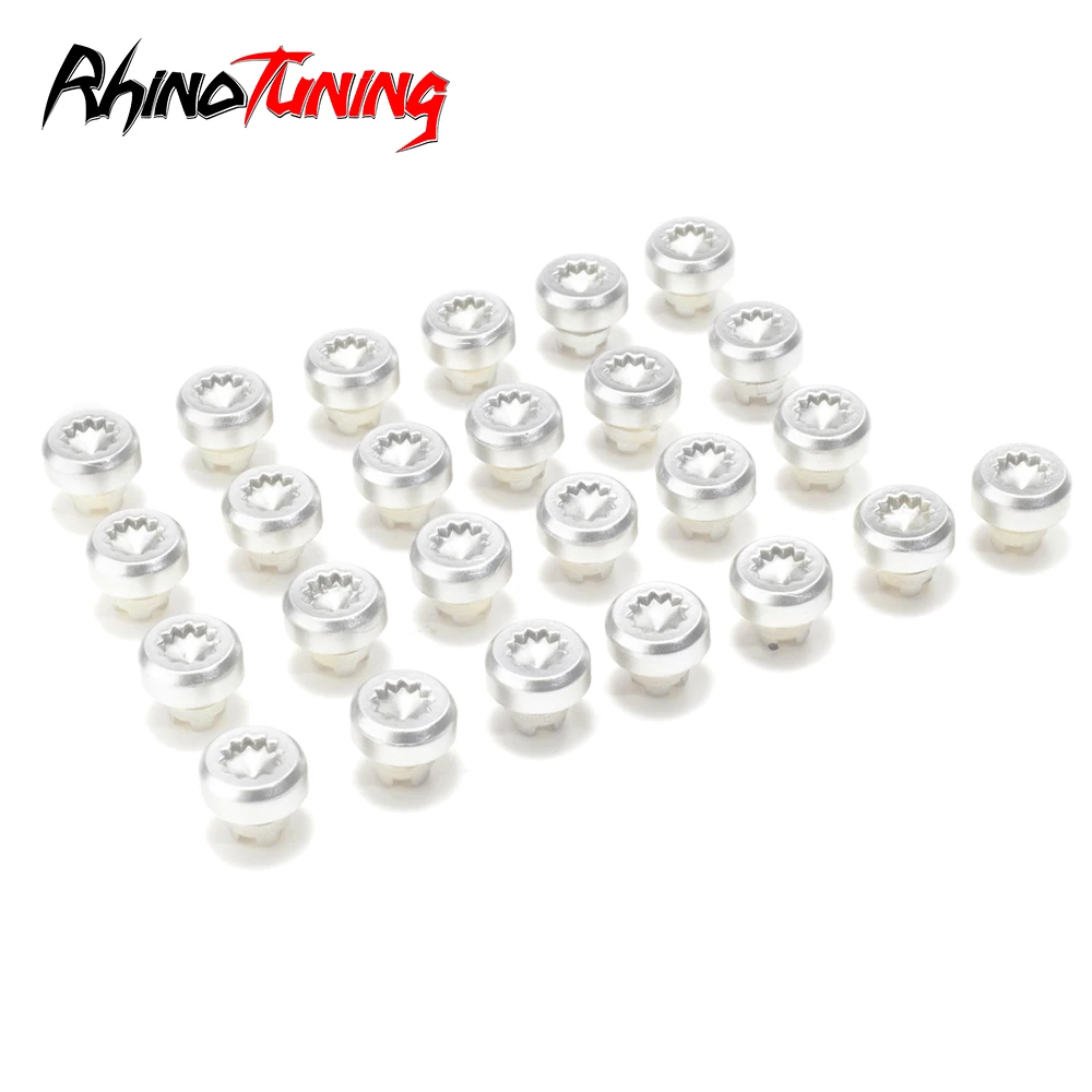 

100pcs Universal Multiple Colour Car Wheel Cap Lip Screw Bolt Tires Nust For Rim Replacement Decoration Rivets Auto Accessroies